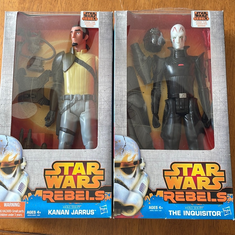 New Star Wars Rebels 12 inch action figures lot. The Inquisitor, Kanan Jarrus